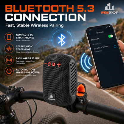 Waterproof Bicycle Bluetooth Speaker with Mounting Bracket