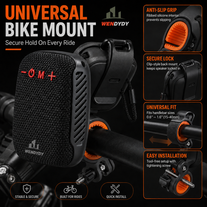 Waterproof Bicycle Bluetooth Speaker with Mounting Bracket