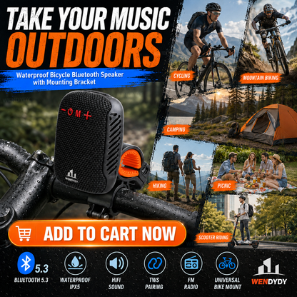 Waterproof Bicycle Bluetooth Speaker with Mounting Bracket