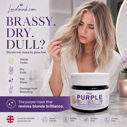 ‍♀Want to lighten your hair color?Your hair needs urgent care!Moisturizing Purple Hair Mask with Long-Lasting Scent