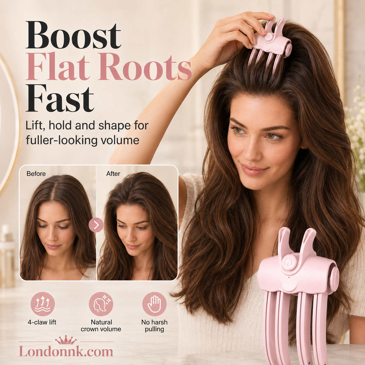 💥2026 HOT SALE — 50% OFF💥Cordless Root Lift Volumizing Clip – instant root lift in 3 seconds, rechargeable, no heat damage. Perfect for fine or flat hair! ✨