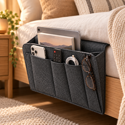 ⏰🔥LIMITED TIME OFFER: 50% OFF!💞Bedside organiser – Smart storage without a bedside table