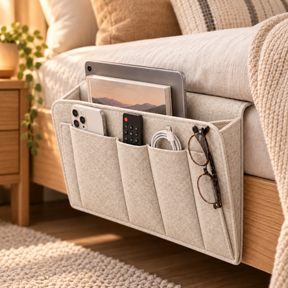 ⏰🔥LIMITED TIME OFFER: 50% OFF!💞Bedside organiser – Smart storage without a bedside table