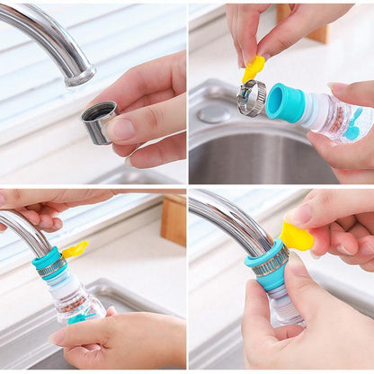 Faucet Booster Filter | Splash-Proof, 360° Rotatable, Retractable