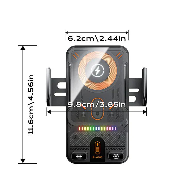 🔥HOT SALE 49% OFF🎁⚡Over 50,000 sold! 📱Smart 2-in-1 Car Rotating Mobile Phone Holder & Wireless Charger⚡