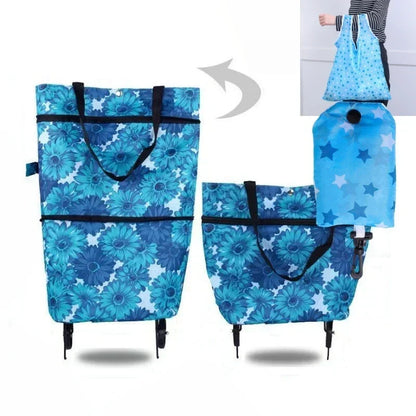 ⏰Last Day Promotion Only £12.99 ‼️🛒2-in-1 Foldable Shopping Cart✨Portable Lightweight Grocery Trolley