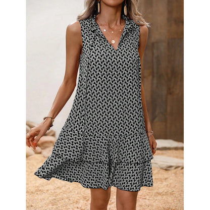 ⏳Limited-time 50% off⏰Women’s Geometric Print Bow Dress✨💃