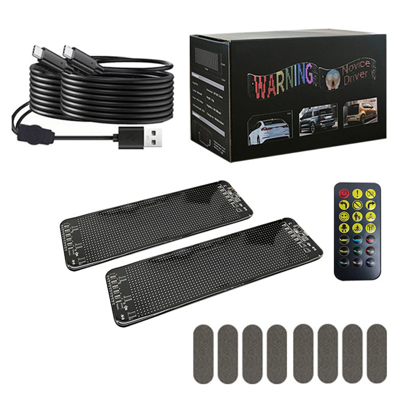 Colorful Eye Lamp LED Soft Screen for Car Windows - App Controlled, Waterproof IP65, USB Powered