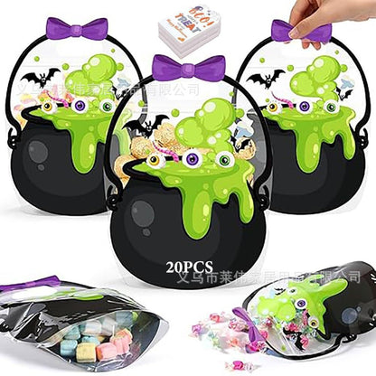 🎃👻Halloween Pumpkin Treat Bags | Resealable Zipper Prevents Candy Spills🍬