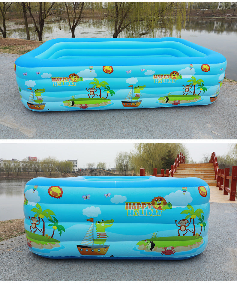📢📢50% OFF !! ⏰ Children's Inflatable Pool – Sturdy PVC & easy setup – Perfect for backyard fun on hot days – safe and colourful for kids 🌞✨