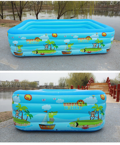 📢📢50% OFF !! ⏰ Children's Inflatable Pool – Sturdy PVC & easy setup – Perfect for backyard fun on hot days – safe and colourful for kids 🌞✨