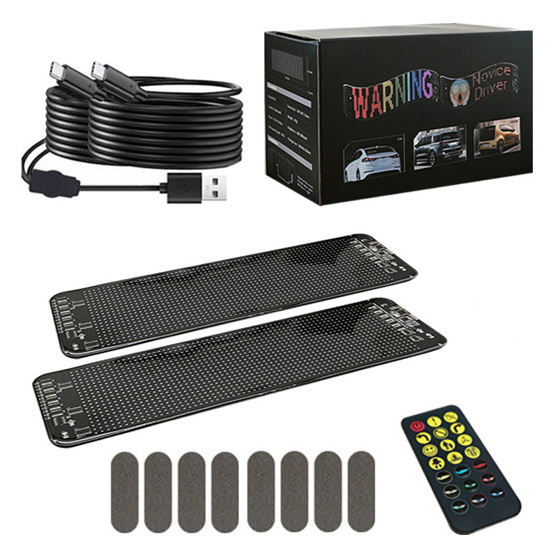 Colorful Eye Lamp LED Soft Screen for Car Windows - App Controlled, Waterproof IP65, USB Powered