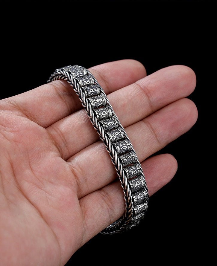 💥Six Character Truth-Prayer Wheel Bracelet⛓️