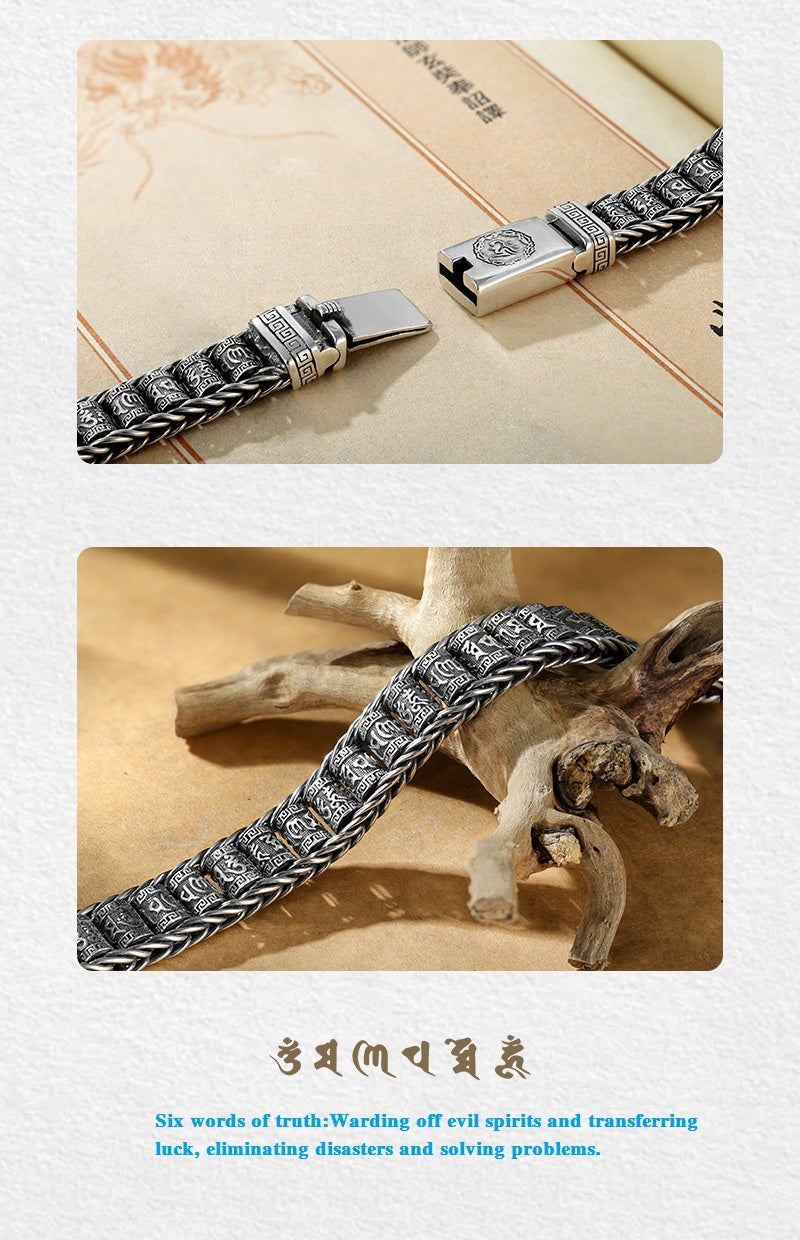 💥Six Character Truth-Prayer Wheel Bracelet⛓️