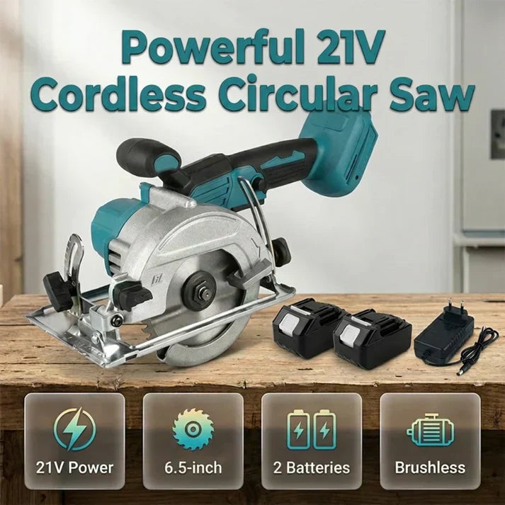 ⏰ Flash Sale! Brushless Cordless Circular Saw – 2 Batteries 🔥🪚⚡🔋