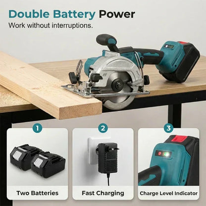 ⏰ Flash Sale! Brushless Cordless Circular Saw – 2 Batteries 🔥🪚⚡🔋