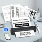 Portable Wireless Bluetooth Thermal Printer, Inkless Travel Printer for iOS Android Laptop, Mobile Printer for Home Office, Supports 8.5x11 US Letter & A4 Paper