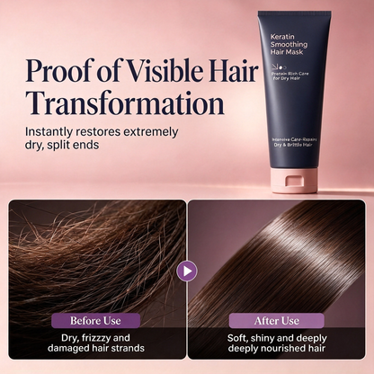 Keratin Smoothing Hair Mask 320ml Nourishing & Repairing Treatment for Dry, Frizzy & Damaged Hair 🧴