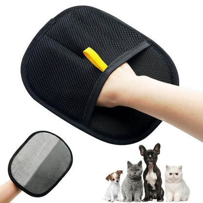 Reusable Electrostatic Pet Hair Removal Glove - Works on Clothes, Couch, Car & All Fabric Surfaces
