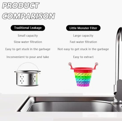 🎉 2026 Sale — Over 50,000 Sold!👾Foldable Rainbow Monster Sink Strainer 🌈