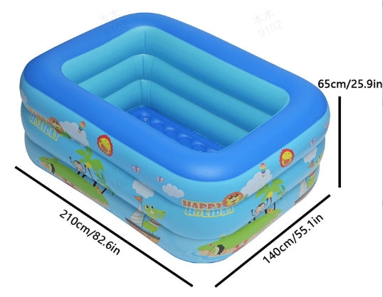 📢📢50% OFF !! ⏰ Children's Inflatable Pool – Sturdy PVC & easy setup – Perfect for backyard fun on hot days – safe and colourful for kids 🌞✨