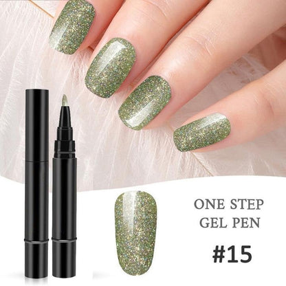 ✨One Step Nail Gel Pen🎨Free handheld mini UV nail lamp💡