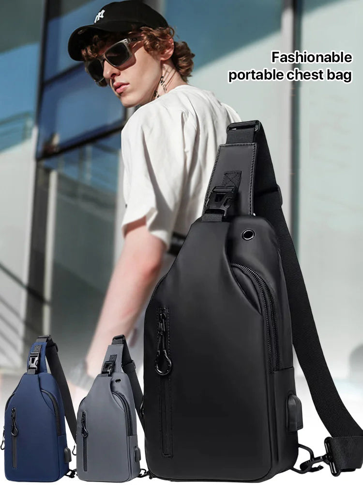 🎒 LIMITED-TIME 50% OFF! ✨ Adjustable Oxford Cloth Crossbody Chest Bag – Slim, Multi-Pocket, Lightweight 🖤