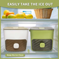 🥳2026 HOT SALE🏖️✅Essential for summer🥤🧊 Ice Cube Maker with Storage – 48 cubes at once, leak‑proof lid. Stackable, saves space. Includes ice scoop & tong.