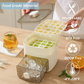 🥳2026 HOT SALE🏖️✅Essential for summer🥤🧊 Ice Cube Maker with Storage – 48 cubes at once, leak‑proof lid. Stackable, saves space. Includes ice scoop & tong.