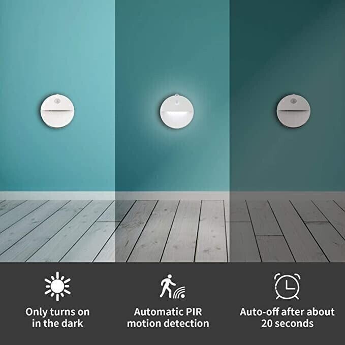 USB Rechargeable Motion Sensor Night Light – Warm or Cool Light