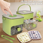 🥳2026 HOT SALE🏖️✅Essential for summer🥤🧊 Ice Cube Maker with Storage – 48 cubes at once, leak‑proof lid. Stackable, saves space. Includes ice scoop & tong.