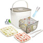 🥳2026 HOT SALE🏖️✅Essential for summer🥤🧊 Ice Cube Maker with Storage – 48 cubes at once, leak‑proof lid. Stackable, saves space. Includes ice scoop & tong.