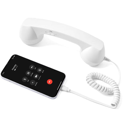 📞 50% OFF NOW! ☎️ Retro Phone Handset – Type-C Wired, HD Speaker & Volume Control – Nostalgic Charm with Up to 99% Less Radiation 🎙️