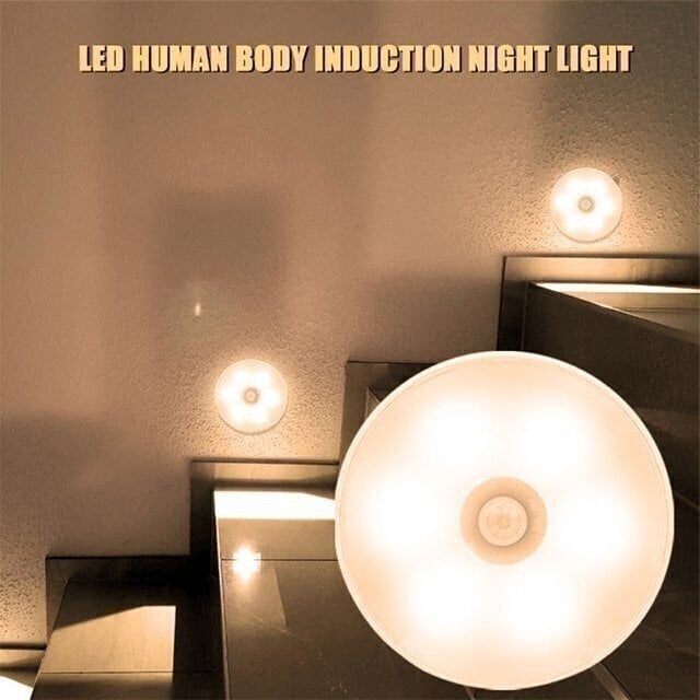 USB Rechargeable Motion Sensor Night Light – Warm or Cool Light