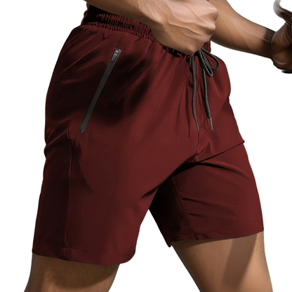 🔥Men's Letter Print Drawstring Waist Shorts
