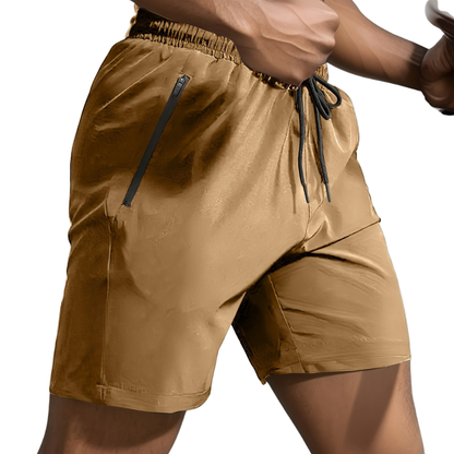 🔥Men's Letter Print Drawstring Waist Shorts