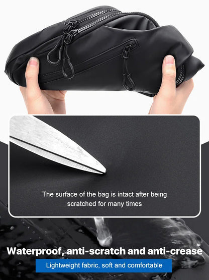 🎒 LIMITED-TIME 50% OFF! ✨ Adjustable Oxford Cloth Crossbody Chest Bag – Slim, Multi-Pocket, Lightweight 🖤