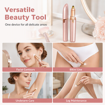 📢📢50% OFF !! ⏰Electric Eyebrow Trimmer Pen with LED Light – USB Rechargeable Precision Hair Remover