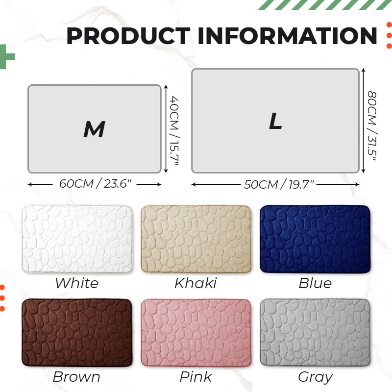🔥50% OFF!!📢🛁 Memory Foam Bath Mat – Soft, Absorbent & Non-Slip Comfort ✨