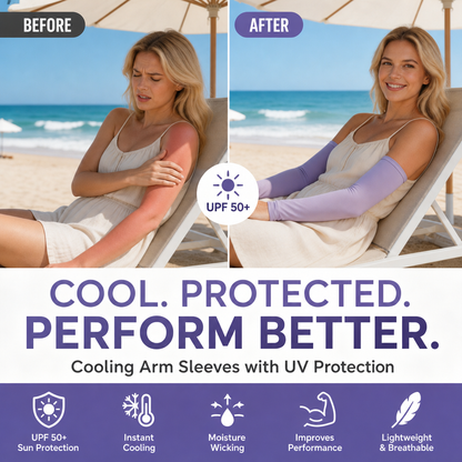 ⏳Time-Limited Special⏰Cooling Compression Sleeves – Ice-Cool Arms, Total UV Shield 💪