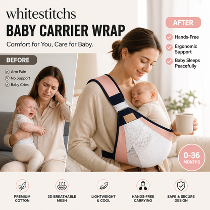 Lightweight Baby Carrier Wrap | Ergonomic Infant Sling for 0–36 Months | All-Season & Breathable Styles