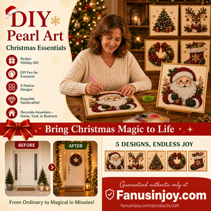 🎄🎊Christmas Special 50% Off! 🎅Boost your Christmas atmosphere! 🦌Favorite for DIY lovers!💎DIY Christmas Pearl Art Kit
