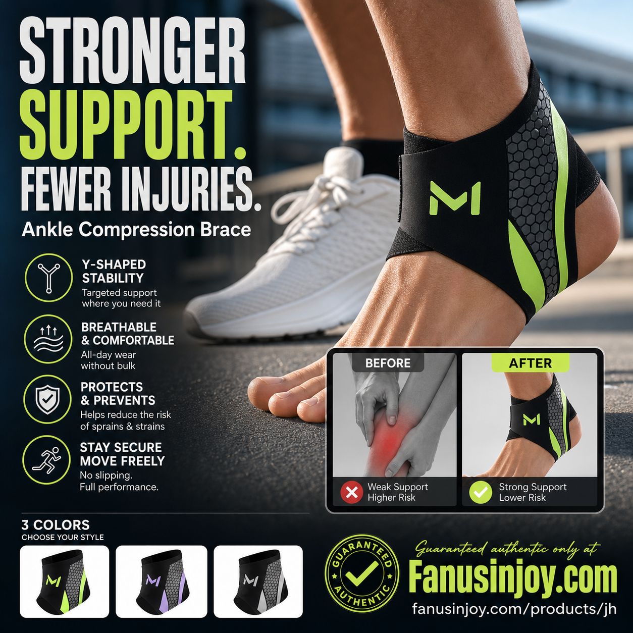 Breathable Elastic Ankle Support Brace