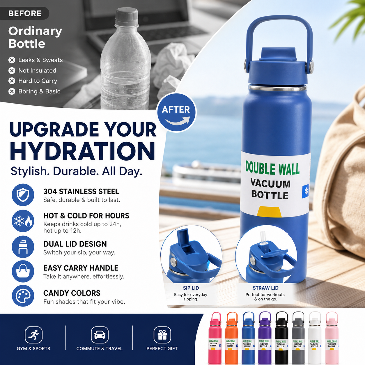 🏖️Summer Hot Sale 50% OFF🏝️❄️Portable heat preservation you can hold! 🔥Premium Stainless Steel Insulated Tumbler