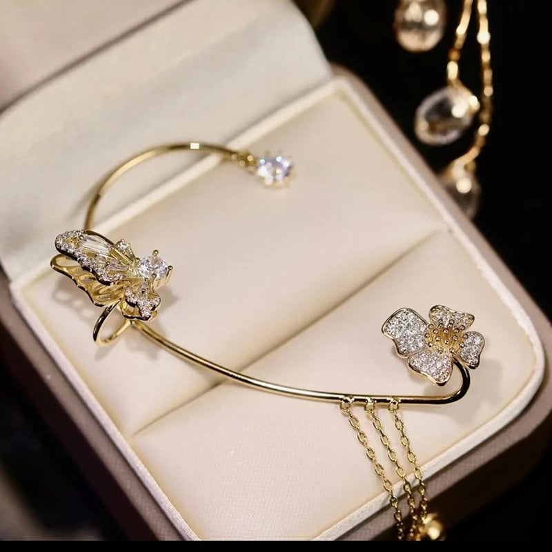🦋Butterfly Flowers Tassel Earrings🎀