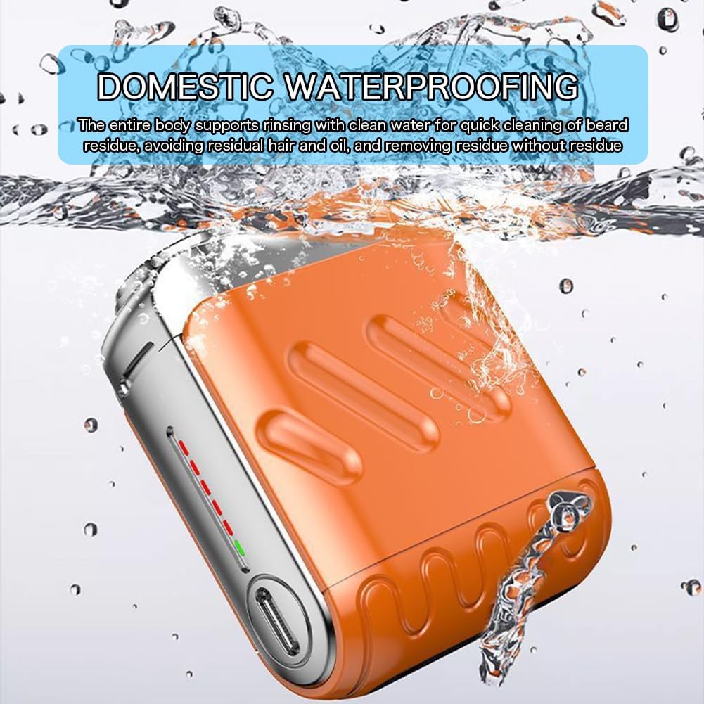 Portable Mini Small Steel Cannon Rotary Dual Ring Electric Shaver