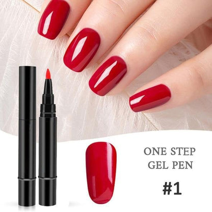 ✨One Step Nail Gel Pen🎨Free handheld mini UV nail lamp💡