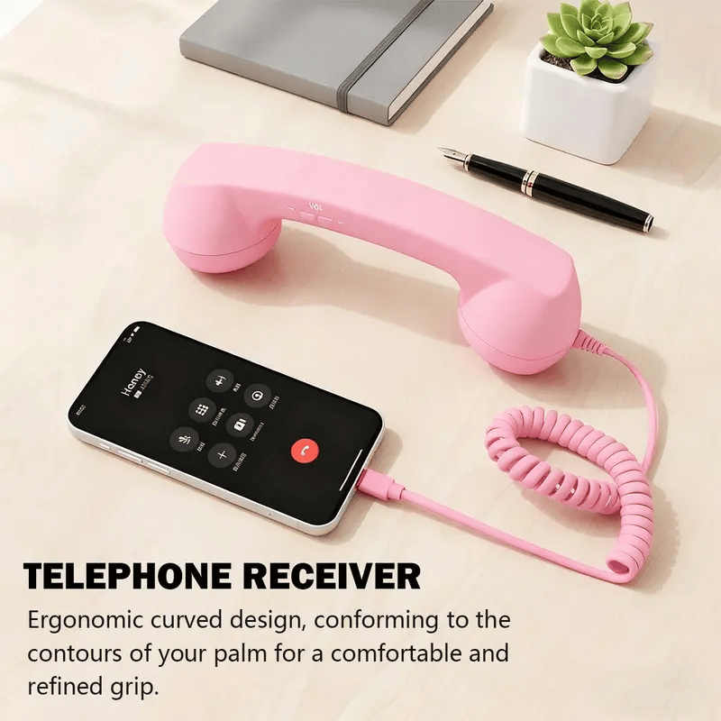 📞 50% OFF NOW! ☎️ Retro Phone Handset – Type-C Wired, HD Speaker & Volume Control – Nostalgic Charm with Up to 99% Less Radiation 🎙️