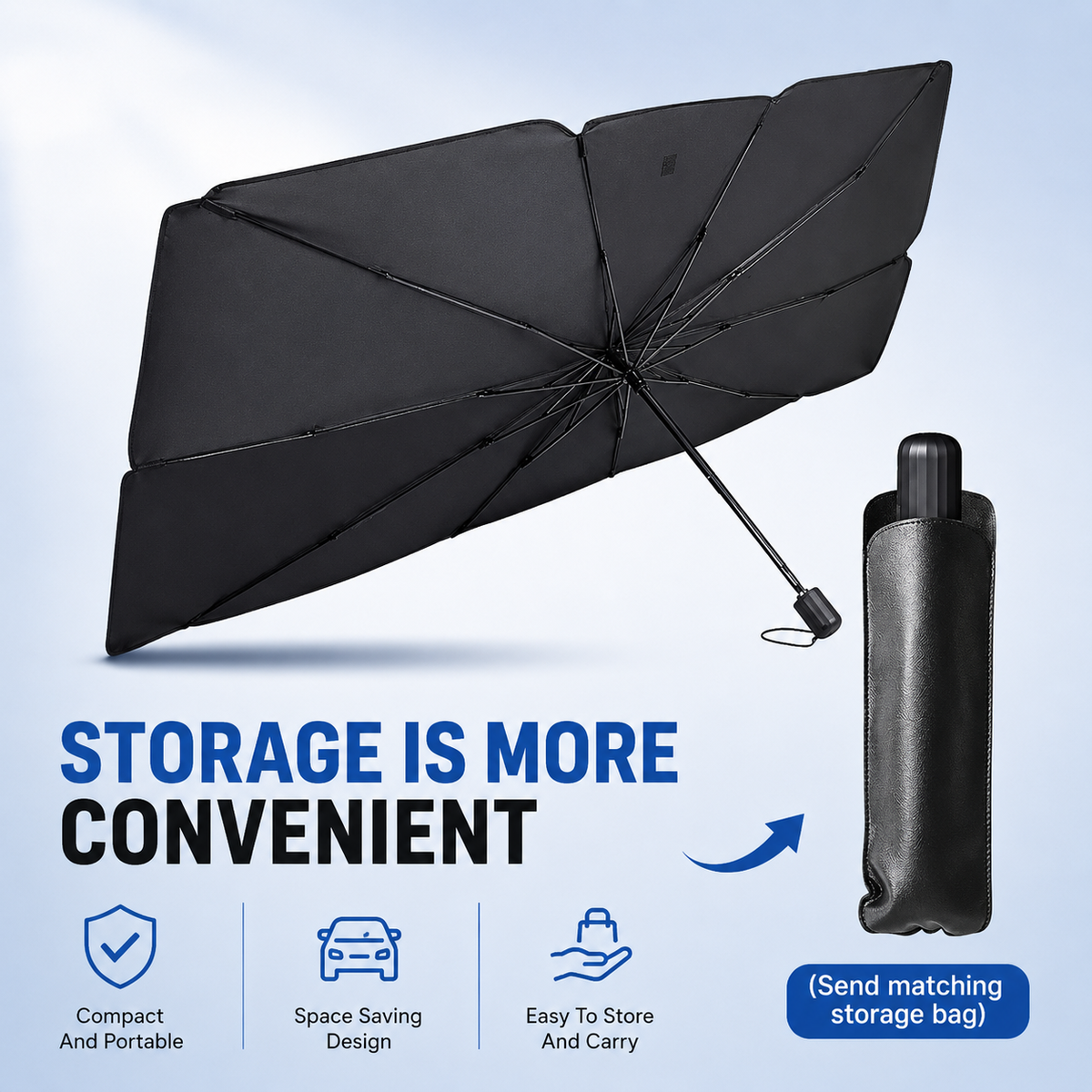 🌸LAST DAY SPECIAL PRICE!!🌸Upgraded Car Windshield Sun Shade Umbrella