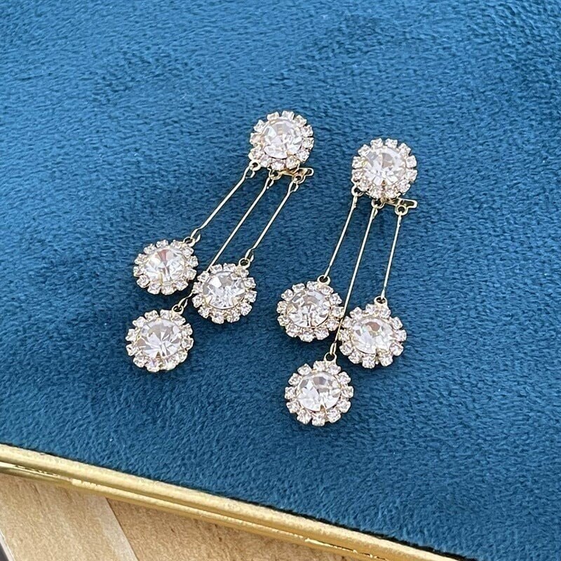🔥2026 New Arrival ＆ Hot Sale ＆ 50％ Off🔥Zircon Round Petal Earrings – Hypoallergenic, Real Gold Plated & Dazzling Diamond Sparkle 💛
